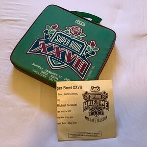 1993 Super Bowl Seat Cushion with Michael Jackson Halftime Show Prop